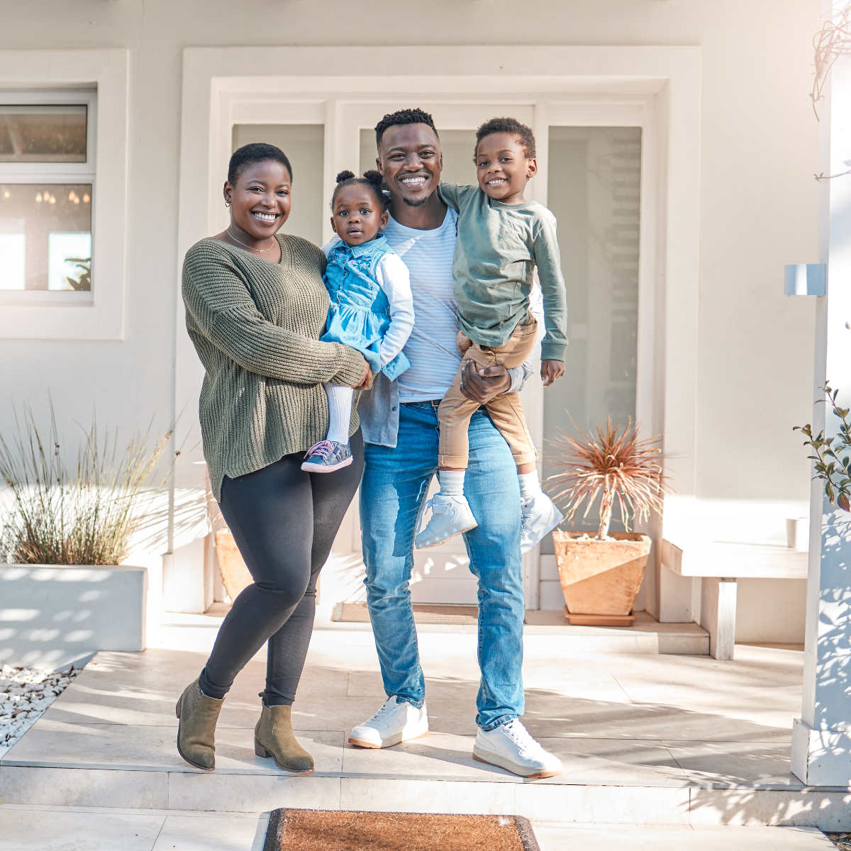 Our lives are blessed with so much love. Portrait of a happy fam